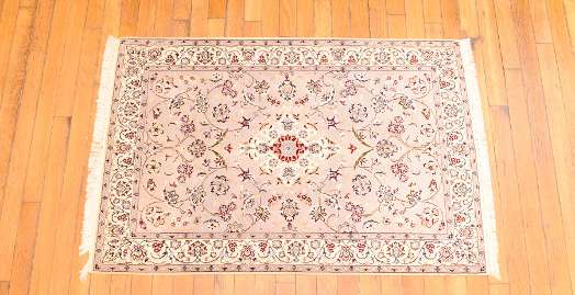 Tapis Naïn Laine et Soie Iran