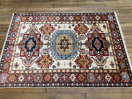 Kazakh Rug Multiple Medallions
